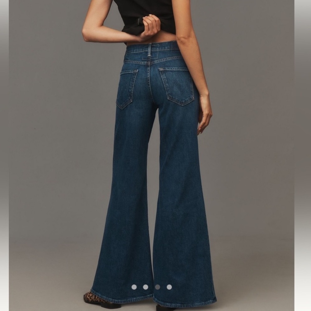 NWT Sz 28 Mother Lil The Tomcat Roller Skimp in Perfectly Imperfect wide leg - Picture 3 of 15